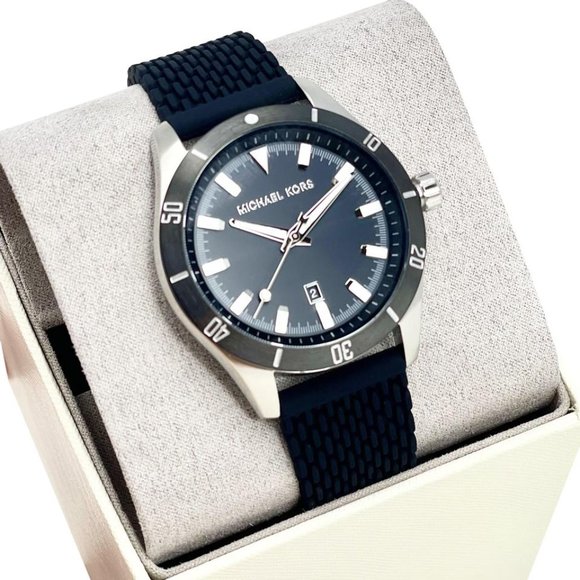 NWT MICHAEL KORS Layton Silicone Mesh Watch MK8819 - Picture 1 of 9
